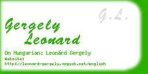gergely leonard business card